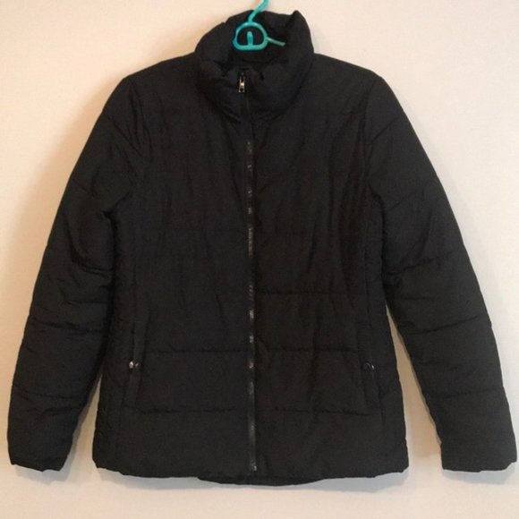 Black Frost-Free Zip-Front Puffer Jacket for Women - Picture 2 of 7